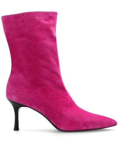 Rag & Bone ‘Brea’ Suede Heeled Ankle Boots - Pink