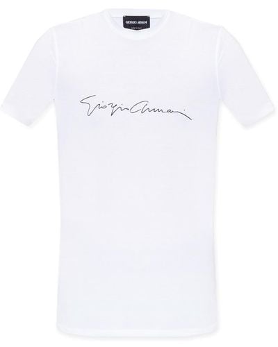 Giorgio Armani T-Shirt With Logo - White
