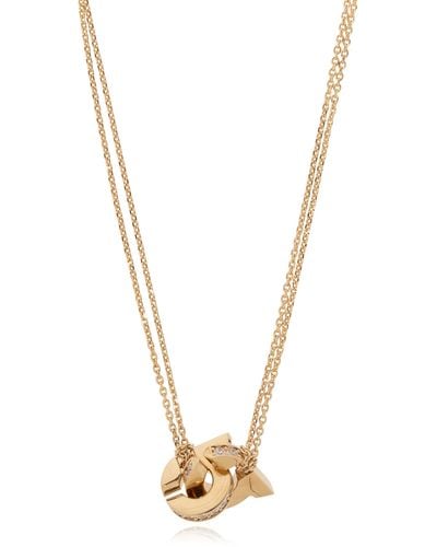 Ferragamo Brass Necklace, - Metallic