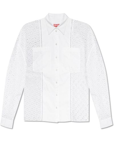 KENZO Oversize Shirt, - White