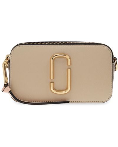 Marc Jacobs The Snapshot Leather Cross-body Bag - Natural