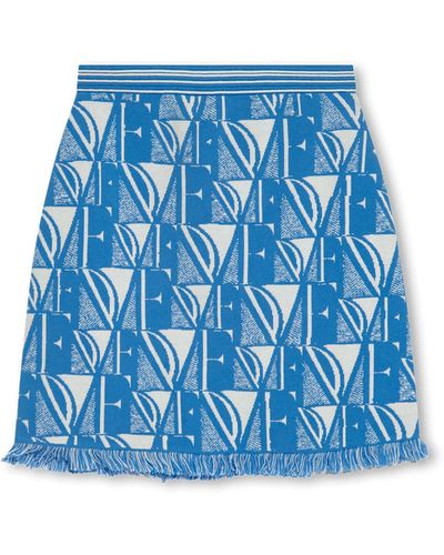 Diane von Furstenberg ‘Alejandra’ Skirt With Monogram - Blue