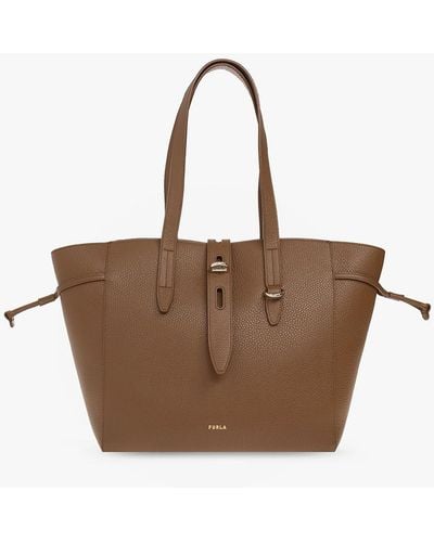 Furla ‘Net’ Shopper Bag - Brown