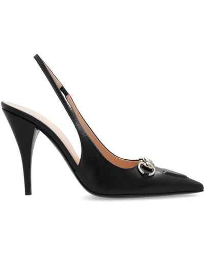 Gucci Leather High-heeled Shoes, - Black
