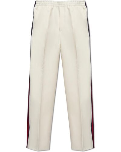 Gucci Side-Stripe Trousers - White