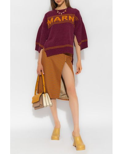 Marni Sweater With Slits - Red