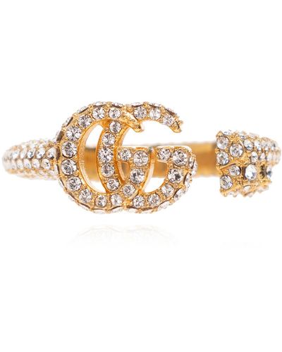 Gucci Crystal-encrusted Ring, - White