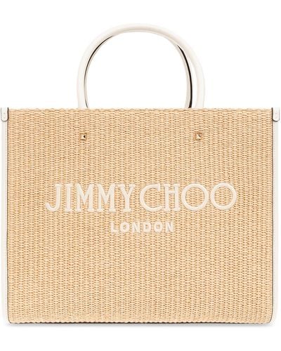 Jimmy Choo ‘Avenue Medium’ Shopper Bag - Natural