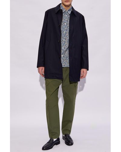 PS by Paul Smith Cotton Cargo Pants, - Green