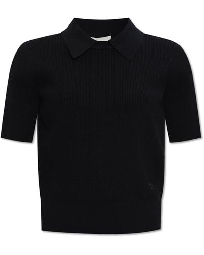 Tory Burch Top With Short Sleeves - Black