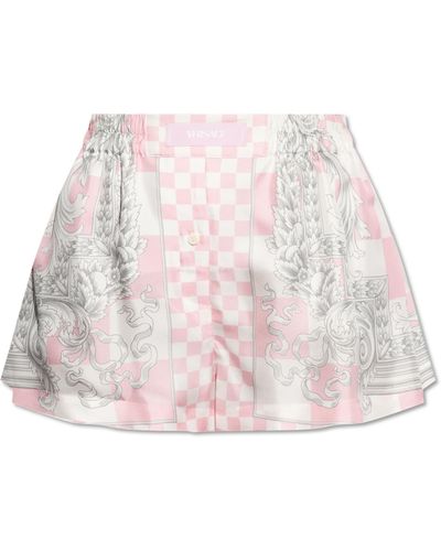Versace Silk Shorts - Pink