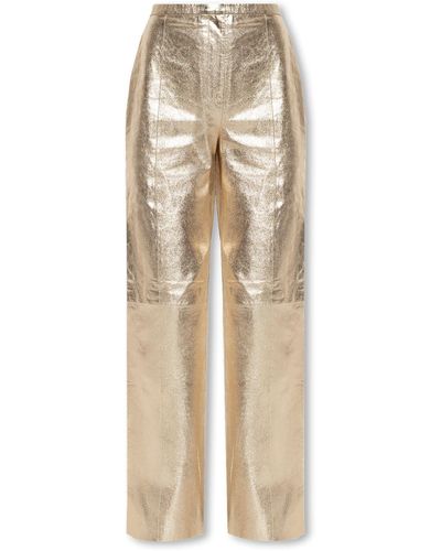Forte Forte Leather Trousers - Natural
