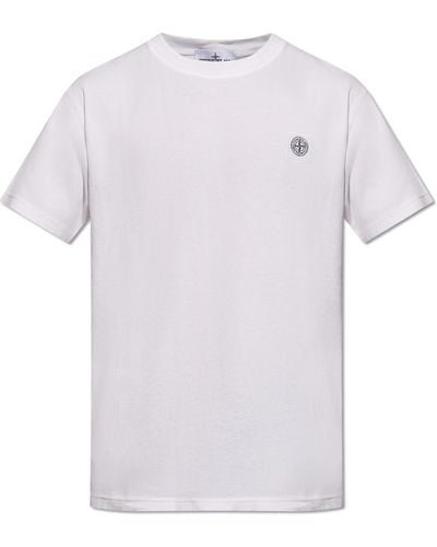 Stone Island T-shirt With Logo, - White