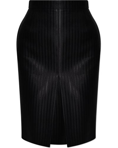 Saint Laurent Striped Skirt - Black