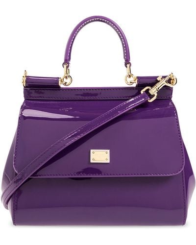 Dolce & Gabbana 'sicily Medium' Shoulder Bag, - Purple