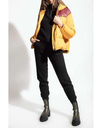 Rag & Bone Joelle Nylon Puffer Jacket Oversized Fit Jacket - Yellow