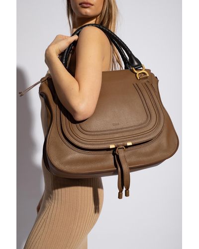 Chloé 'marcie Large' Shoulder Bag, - Brown