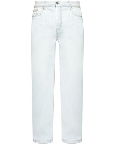 Ami Paris Straight Leg Jeans, , Light - White