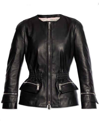 DSquared² Leather Jacket, - Black