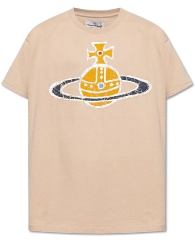 Vivienne Westwood T-shirt With Logo, - Natural
