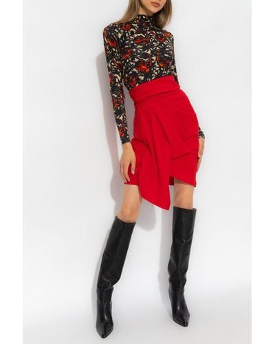 IRO ‘Kemil’ Asymmetric Skirt - Red
