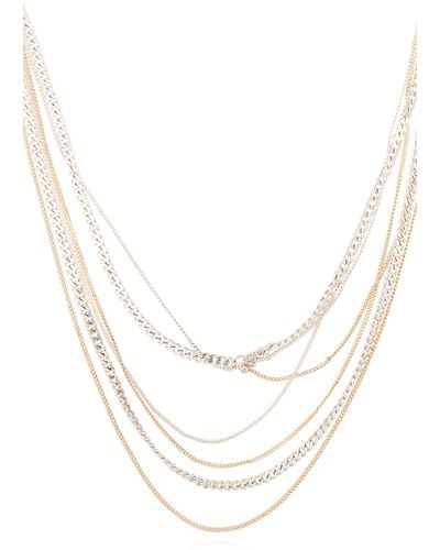 AllSaints Brass Necklace - White