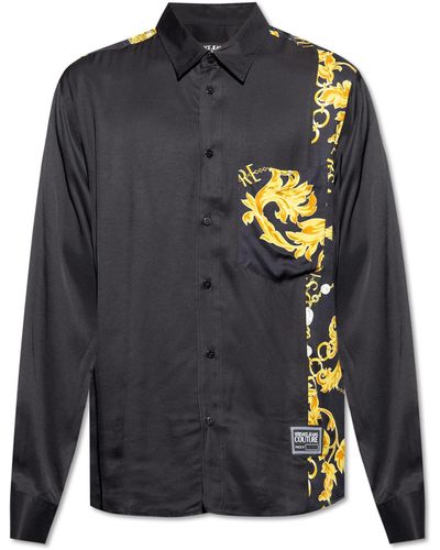 Versace Jeans Couture Shirt With 'chain Couture' Pattern - Blue