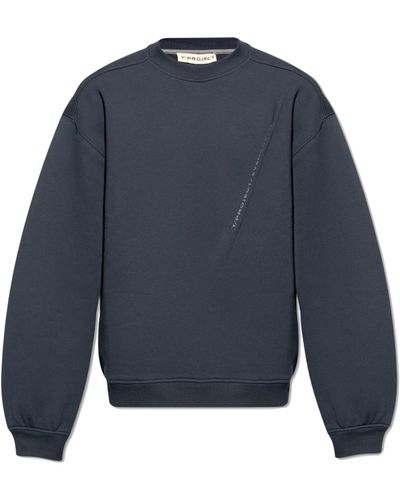 Y. Project Sweatshirt From Organic Cotton, - Blue