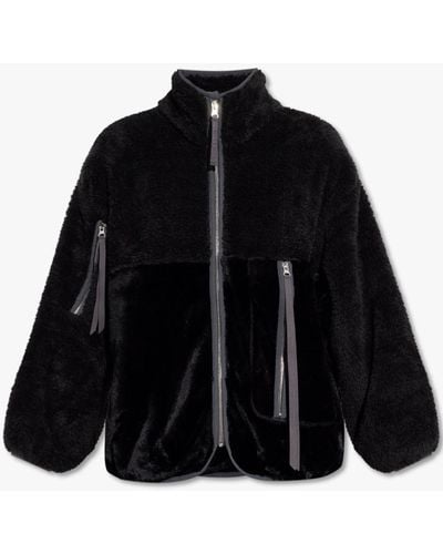 UGG Black 'marlene' Fleece Jacket