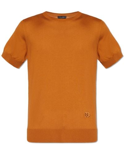 Dolce & Gabbana Knit T-shirt, - Orange