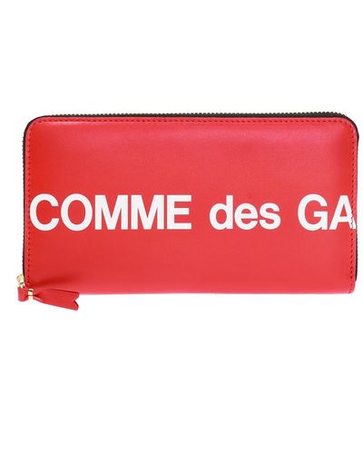 Comme des Garçons Comme Des Garcons Sa0111 Huge Logo Leather Wallet - Red