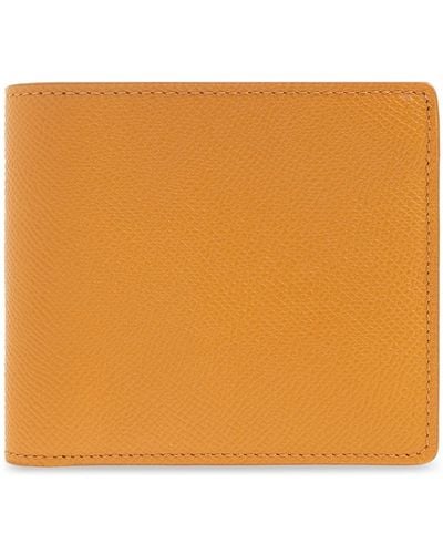 Maison Margiela Leather Wallet, - Orange