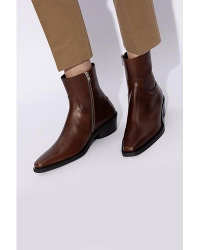 Proenza Schouler 'branco' Heeled Ankle Boots, - Brown