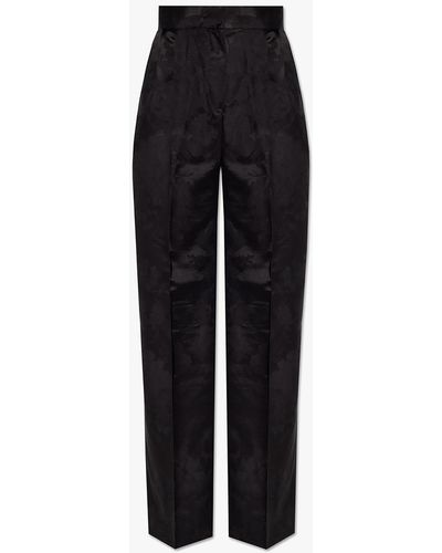 Erdem ‘Carole’ Pleat-Front Trousers - Black