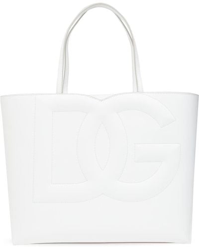 Dolce & Gabbana `dg Medium` Shopper Bag, - White