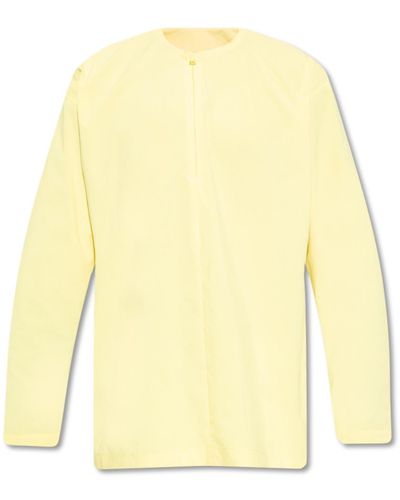 Homme Plissé Issey Miyake Shirt With Zipper - Yellow
