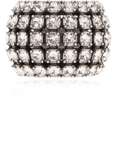 Balenciaga 'glam' Crystal-embellished Ring, - Black