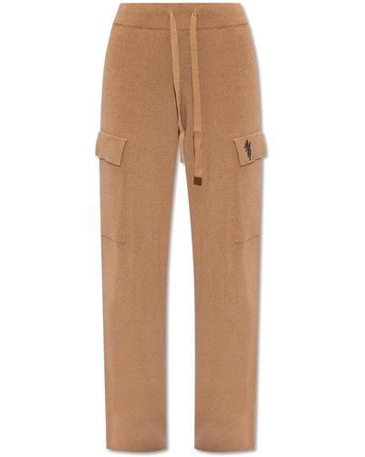 Amiri Trousers With Logo, - Natural