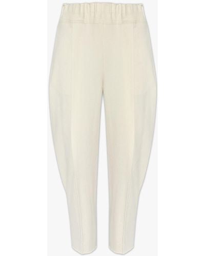 Issey Miyake Trousers With Stitching Details - White