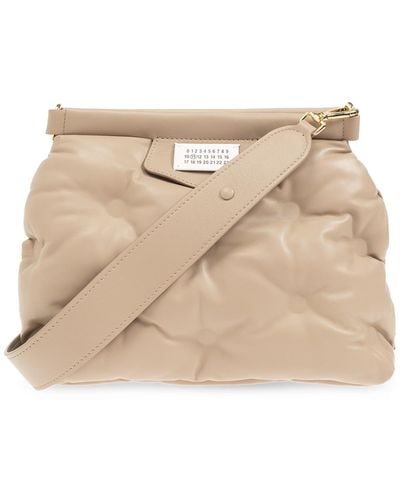 Maison Margiela 'glam Slam Small' Shoulder Bag, - Natural