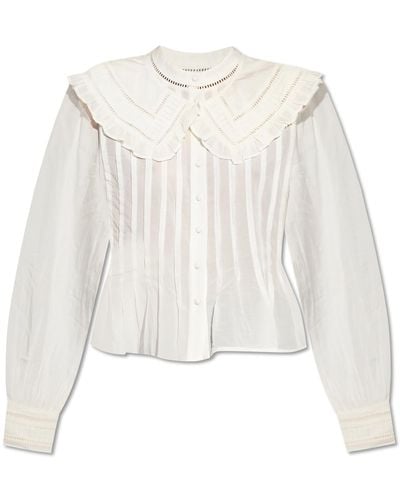 AllSaints Shirt With Detachable Collar 'Olea' - White