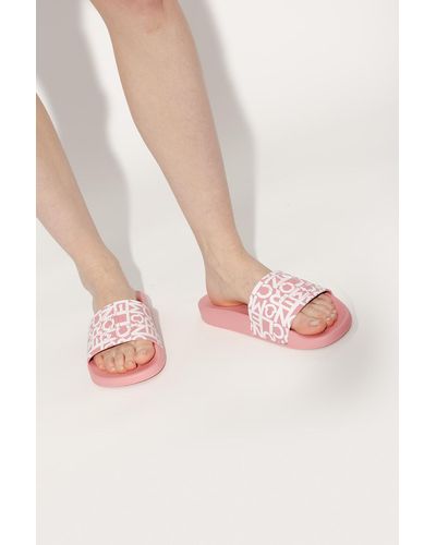 Moncler Jeannie Rubber Slides - Pink