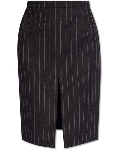 Saint Laurent Wool Skirt, - Black