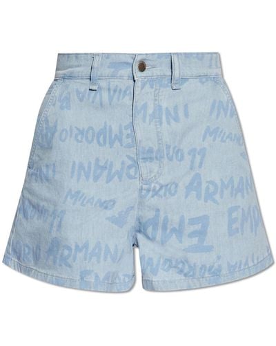 Emporio Armani Denim Shorts - Blue