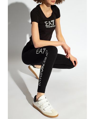 EA7 Leggings With Logo, - Black