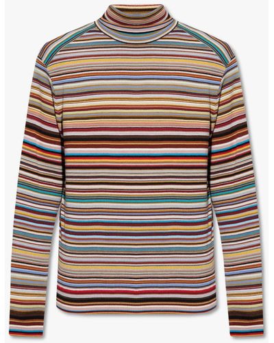 Paul Smith Wool Turtleneck Sweater - Multicolor