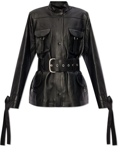 Off-White c/o Virgil Abloh Leather Jacket - Black