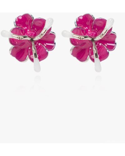 Marni Flower-shaped Earrings, - Pink