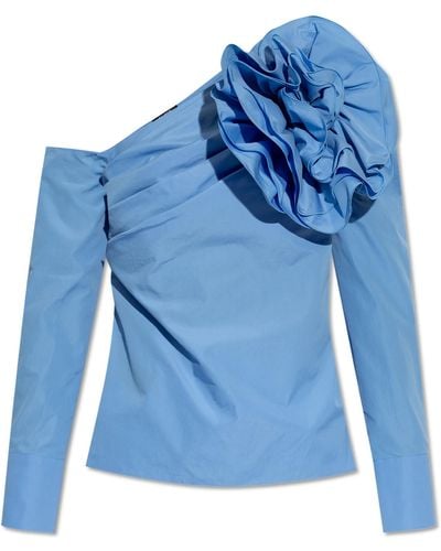 Balmain Top With Appliqué - Blue