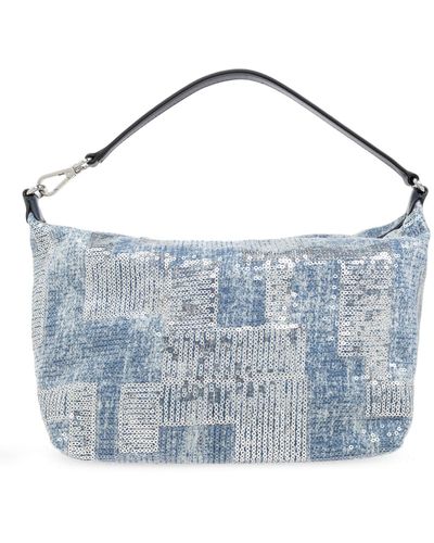 Ganni Shoulder Bag, - Blue